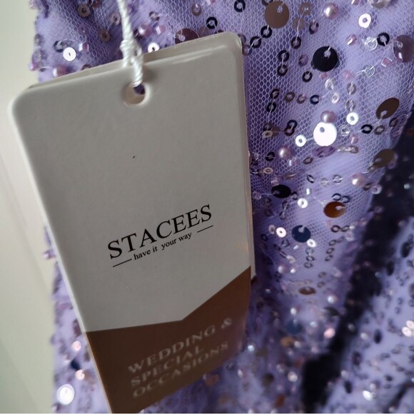 Stacees Lavender Sequin Dress size XXL *check tag measurements in last Photo - Picture 8 of 9